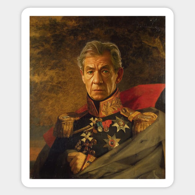 Sir Ian McKellen - replaceface Sticker by replaceface